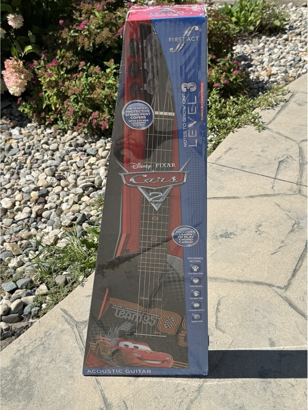 Disney Cars Kids Acoustic Guitar First Act Protective String Post Covers 30”